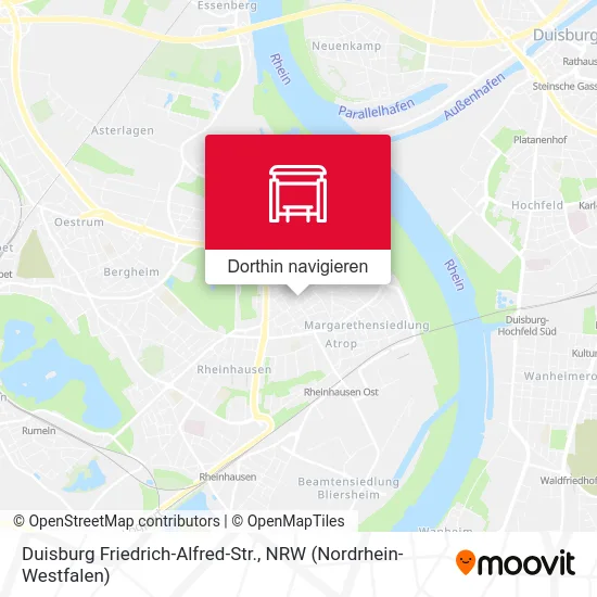Duisburg Friedrich-Alfred-Str. Karte