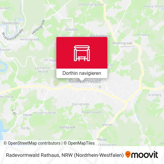 Radevormwald Rathaus Karte