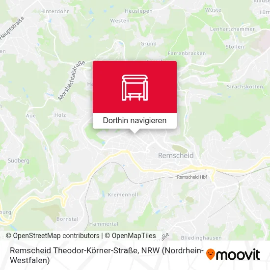 Remscheid Theodor-Körner-Straße Karte