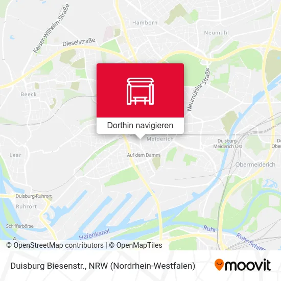 Duisburg Biesenstr. Karte