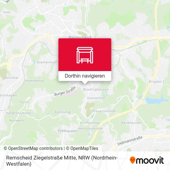 Remscheid Ziegelstraße Mitte Karte