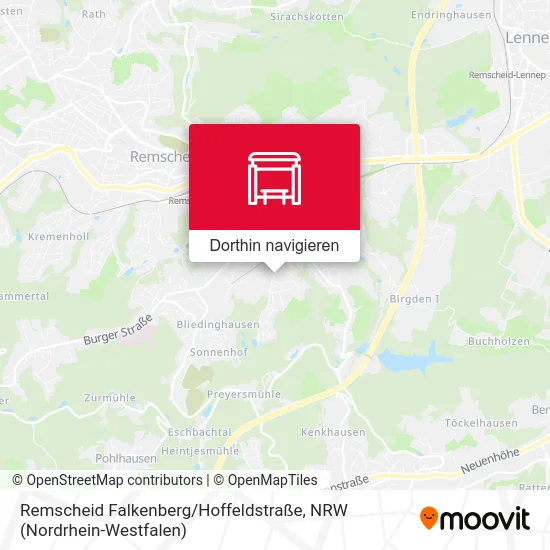 Remscheid Falkenberg / Hoffeldstraße Karte