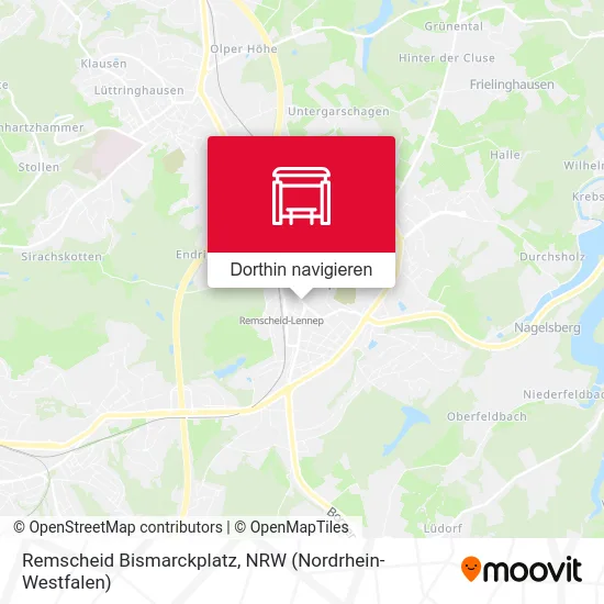 Remscheid Bismarckplatz Karte