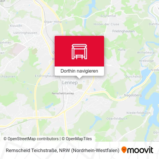 Remscheid Teichstraße Karte