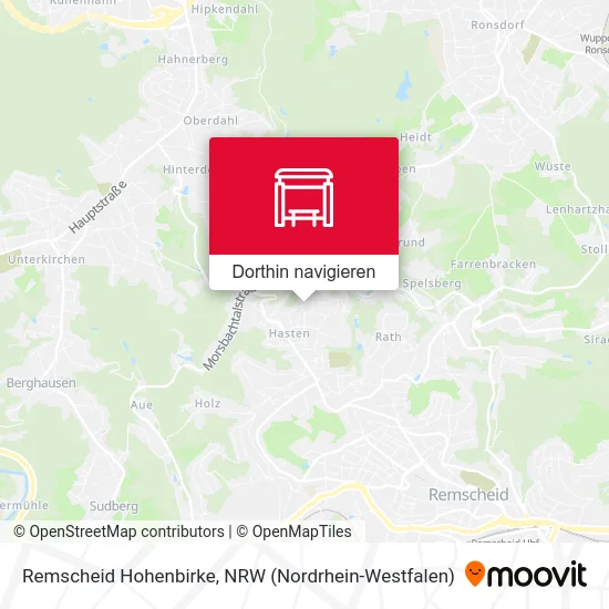 Remscheid Hohenbirke Karte