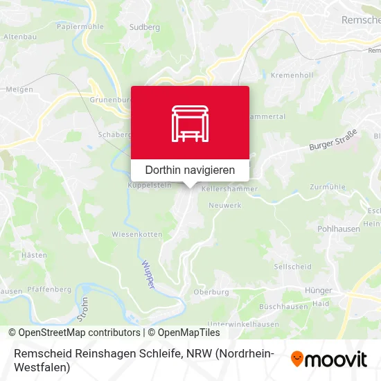 Remscheid Reinshagen Schleife Karte