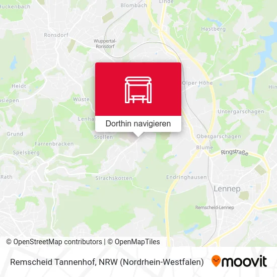 Remscheid Tannenhof Karte