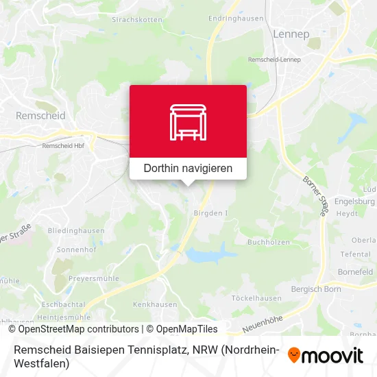 Remscheid Baisiepen Tennisplatz Karte