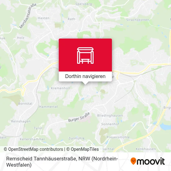 Remscheid Tannhäuserstraße Karte