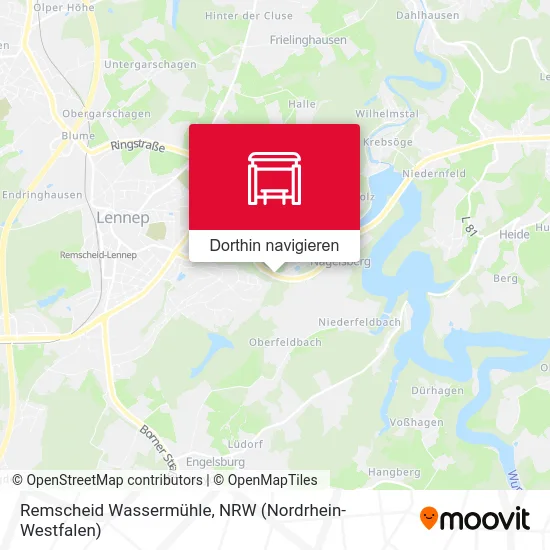 Remscheid Wassermühle Karte