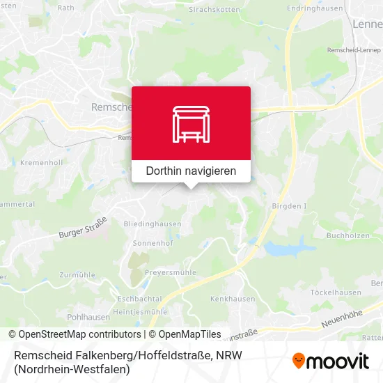 Remscheid Falkenberg / Hoffeldstraße Karte