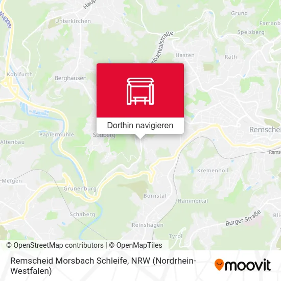 Remscheid Morsbach Schleife Karte