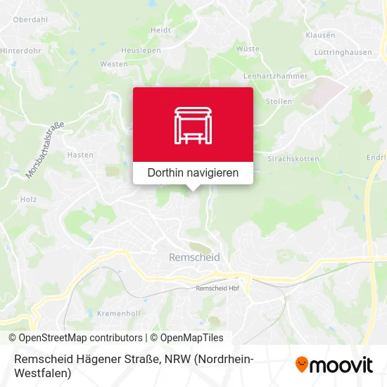 Remscheid Hägener Straße Karte