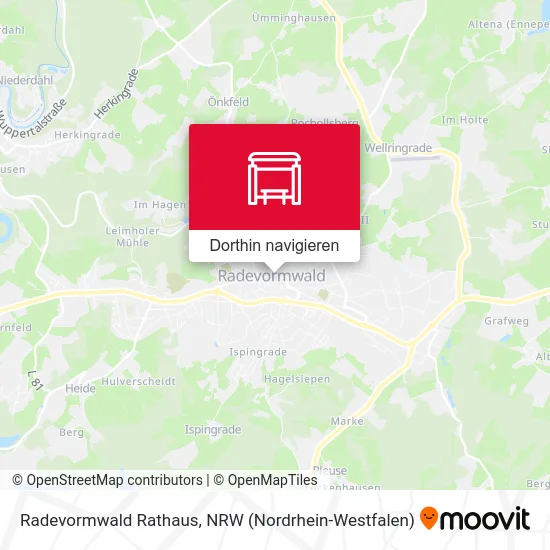 Radevormwald Rathaus Karte