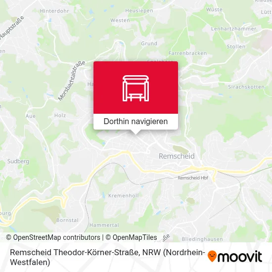 Remscheid Theodor-Körner-Straße Karte