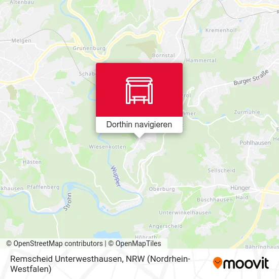 Remscheid Unterwesthausen Karte
