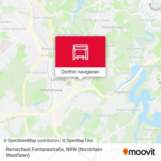 Remscheid Fontanestraße Karte