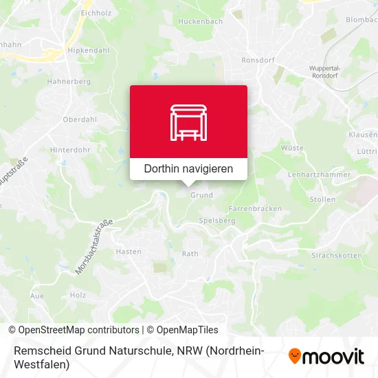 Remscheid Grund Naturschule Karte