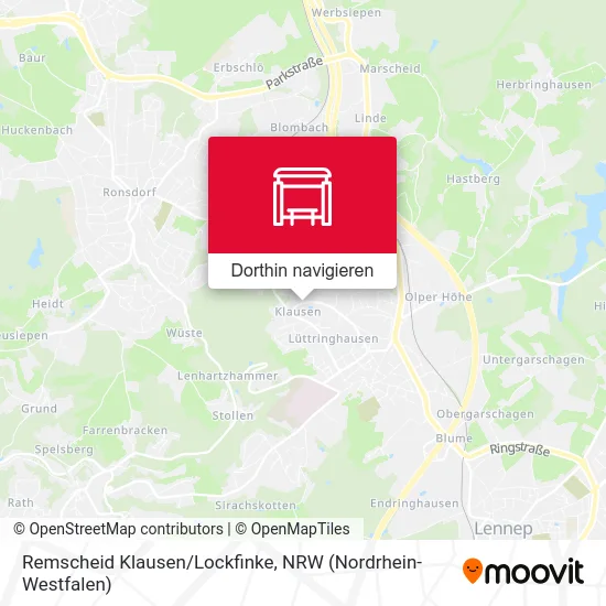 Remscheid Klausen/Lockfinke Karte