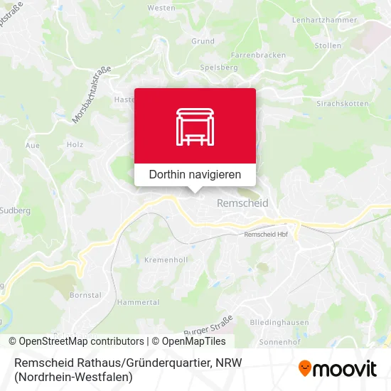 Remscheid Rathaus / Gründerquartier Karte