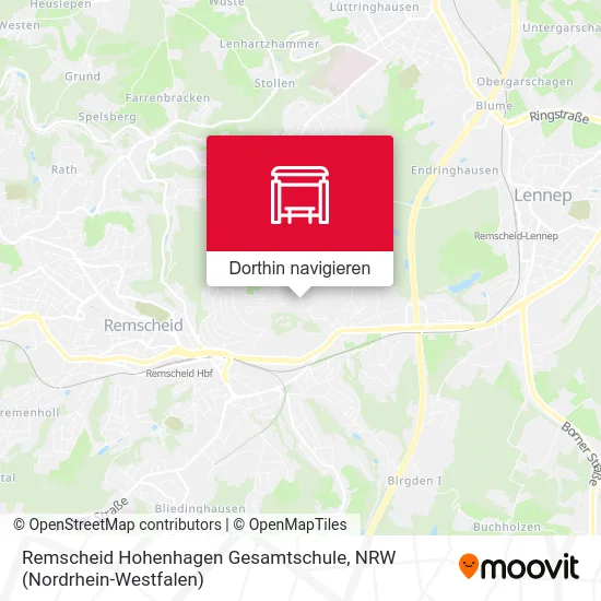 Remscheid Hohenhagen Gesamtschule Karte