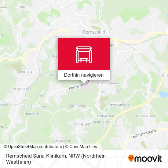 Remscheid Sana-Klinikum Karte