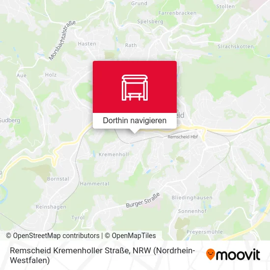 Remscheid Kremenholler Straße Karte