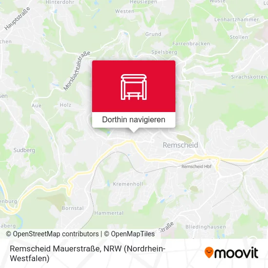 Remscheid Mauerstraße Karte