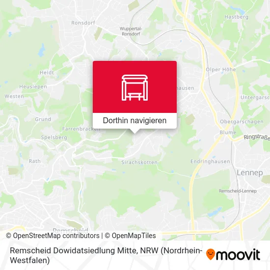 Remscheid Dowidatsiedlung Mitte Karte