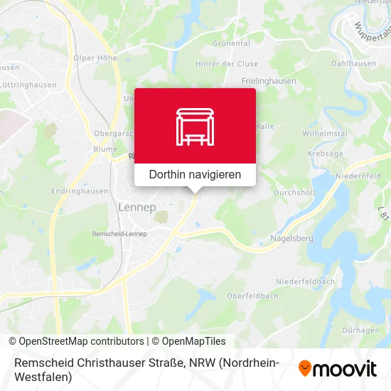 Remscheid Christhauser Straße Karte