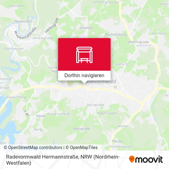 Radevormwald Hermannstraße Karte