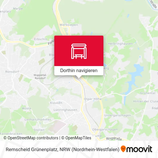 Remscheid Grünenplatz Karte