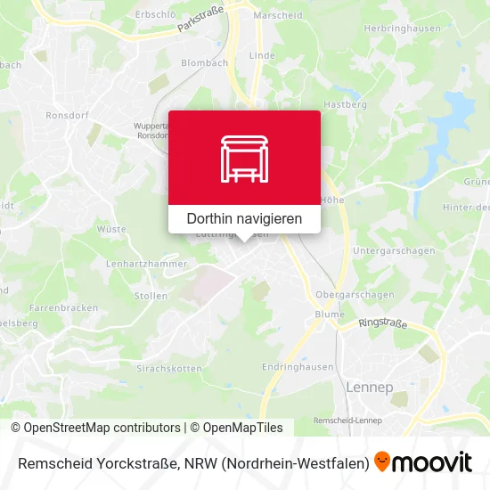 Remscheid Yorckstraße Karte