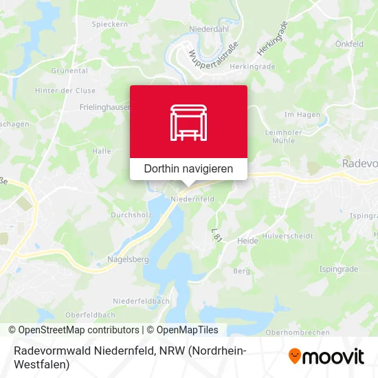 Radevormwald Niedernfeld Karte