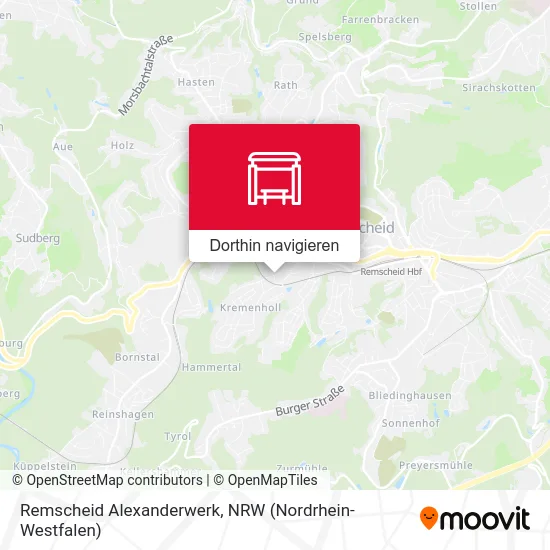 Remscheid Alexanderwerk Karte