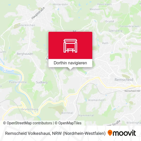 Remscheid Volkeshaus Karte