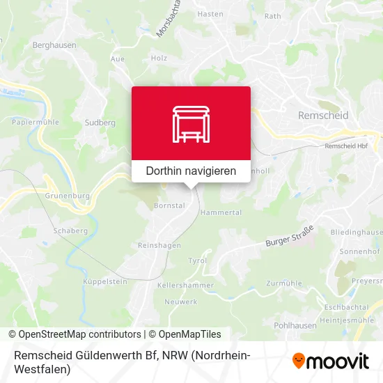 Remscheid Güldenwerth Bf Karte