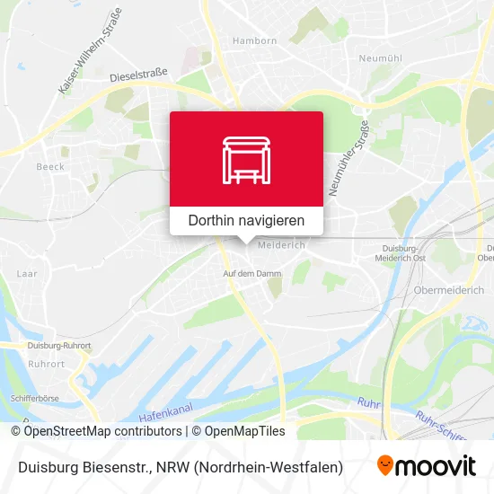 Duisburg Biesenstr. Karte