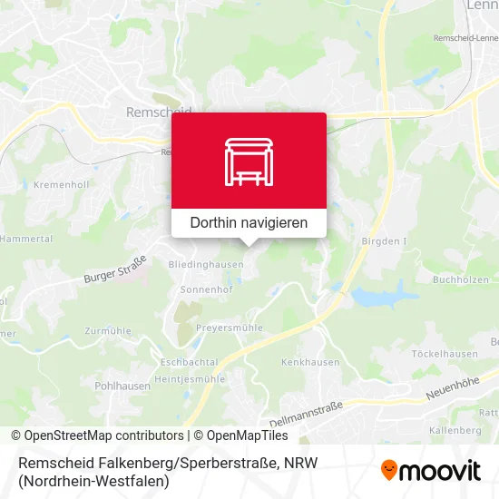 Remscheid Falkenberg / Sperberstraße Karte