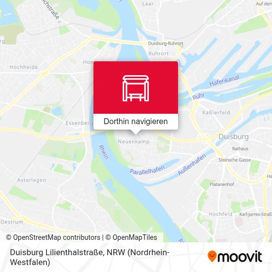 Duisburg Lilienthalstraße Karte