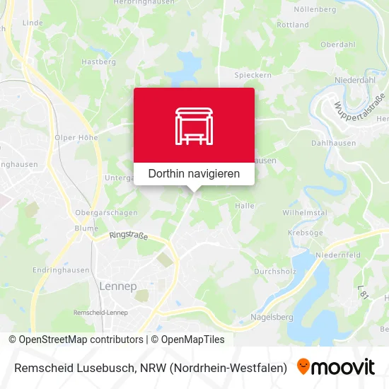 Remscheid Lusebusch Karte