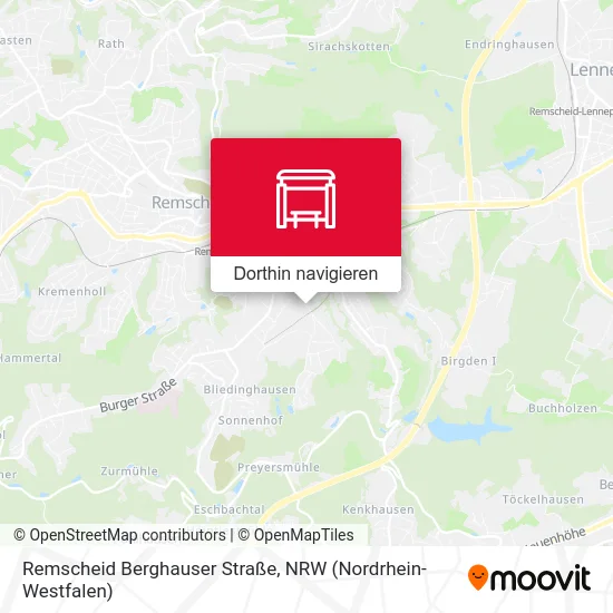 Remscheid Berghauser Straße Karte