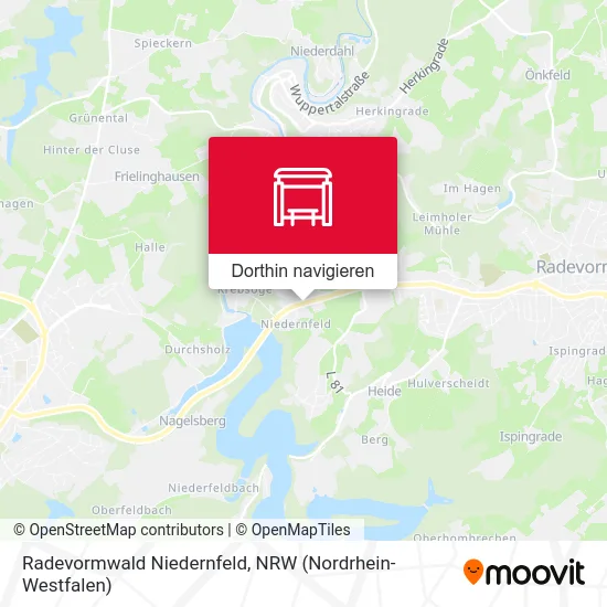 Radevormwald Niedernfeld Karte