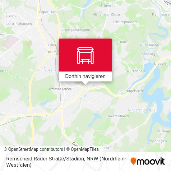 Remscheid Rader Straße/Stadion Karte