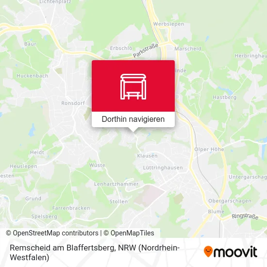 Remscheid am Blaffertsberg Karte