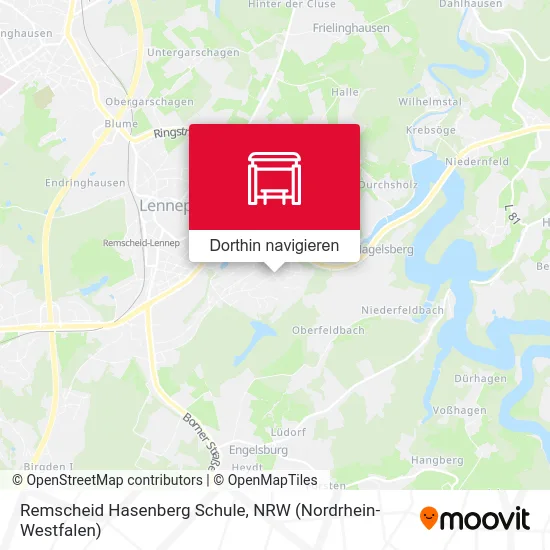 Remscheid Hasenberg Schule Karte