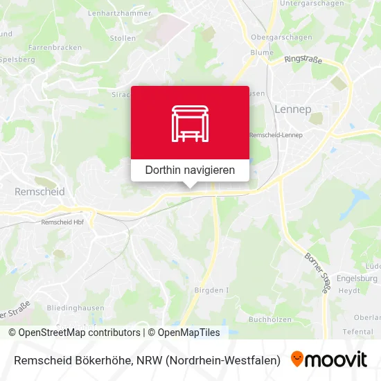 Remscheid Bökerhöhe Karte