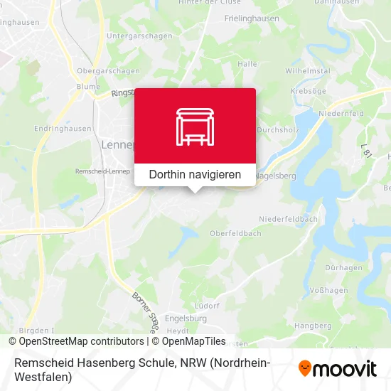 Remscheid Hasenberg Schule Karte