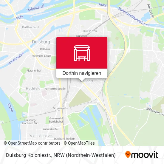 Duisburg Koloniestr. Karte