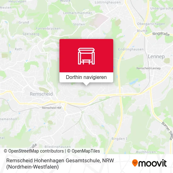 Remscheid Hohenhagen Gesamtschule Karte